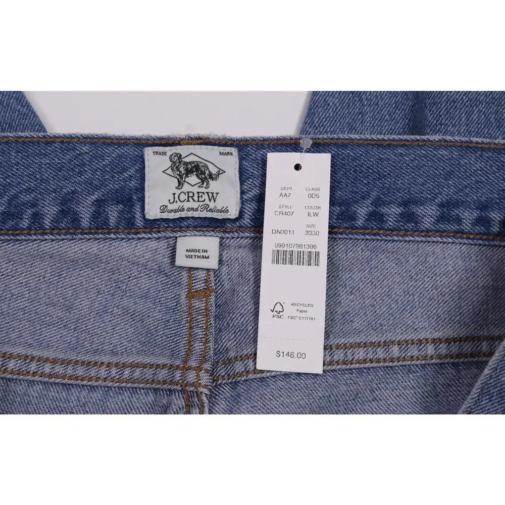 J Crew Men's 770 Straight-fit Light Wash Jeans 33x30 NWT New